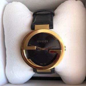 Gucci Black and Gold GG Watch